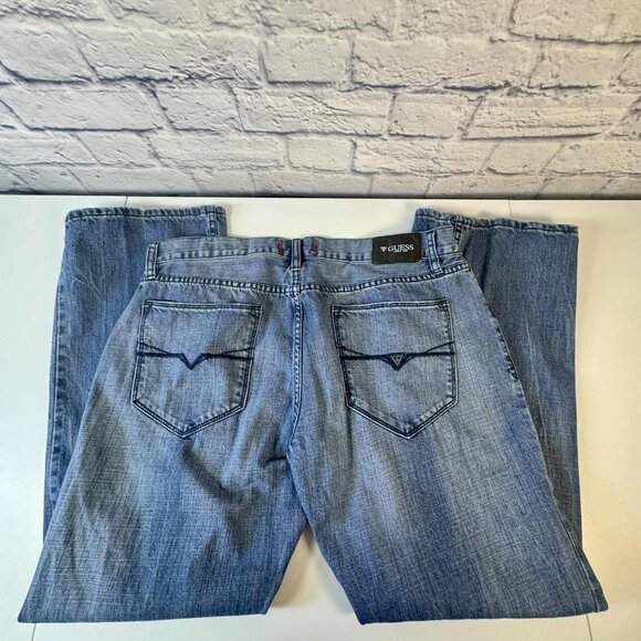 Men's GUESS Jean's 38x30 Relaxed Boot Marcus Fit - Picture 2 of 12